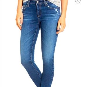 AG the legging raw hem ankle skinny Jean sz 27